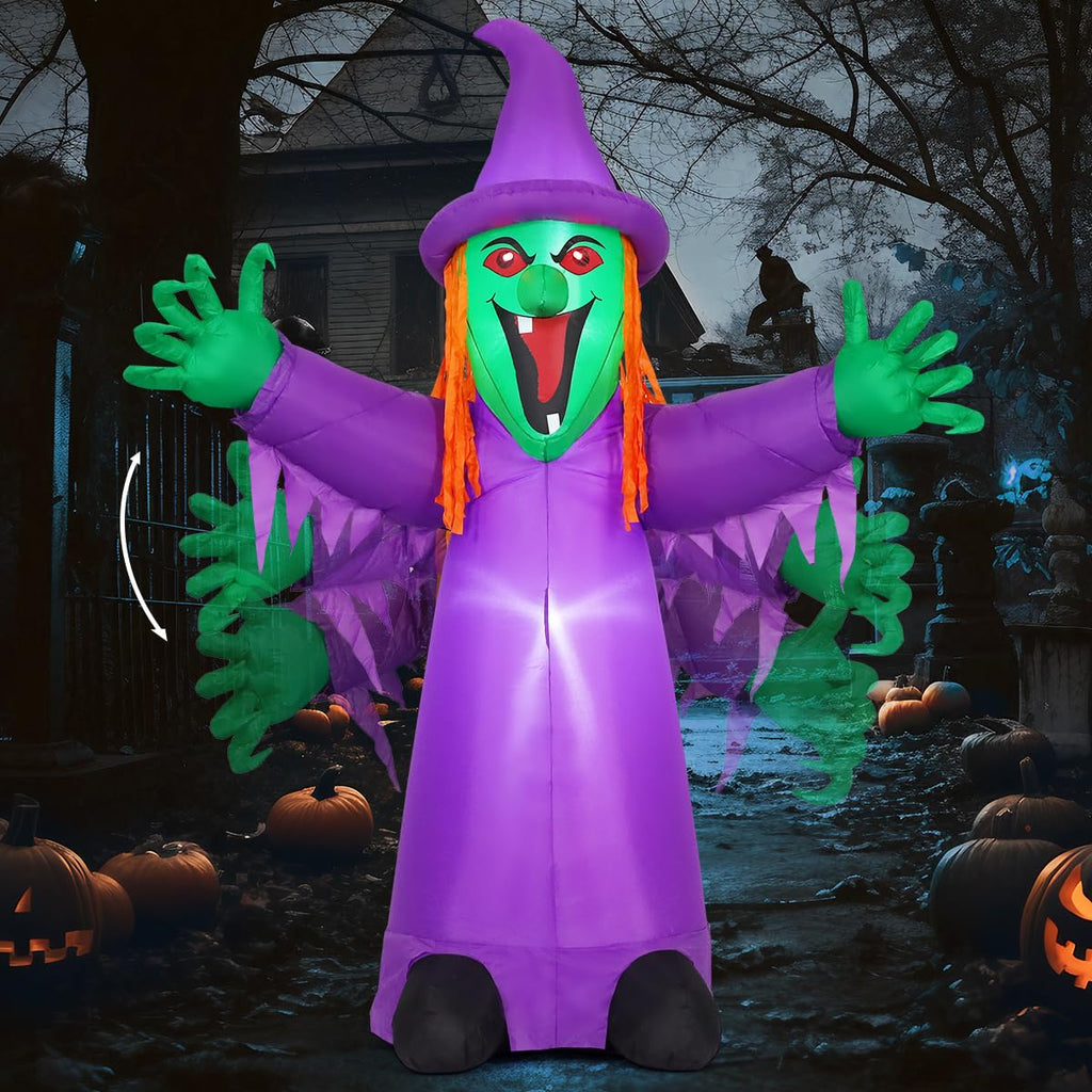 8FT Purple Halloween Inflatables with LEDs P327