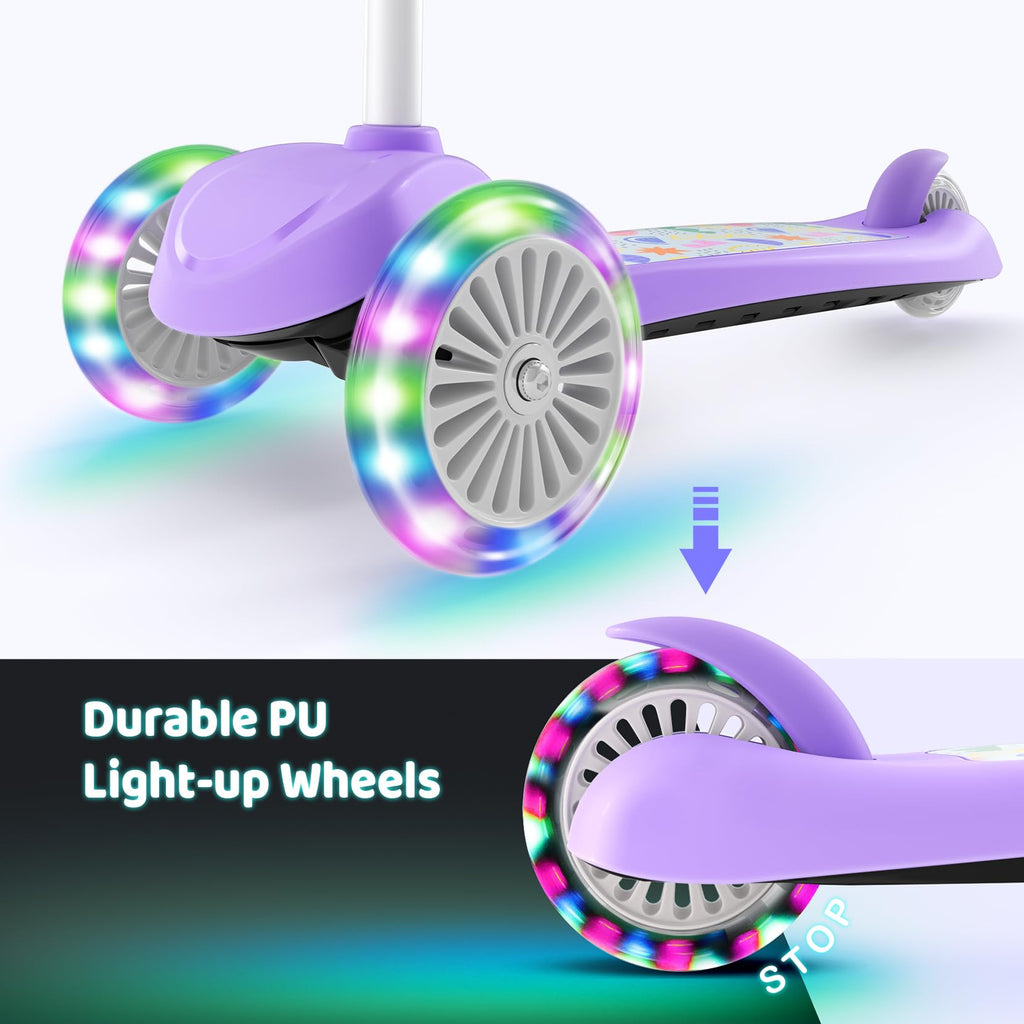 Kids 3-Wheel Scooter with Light-Up Wheels B42600