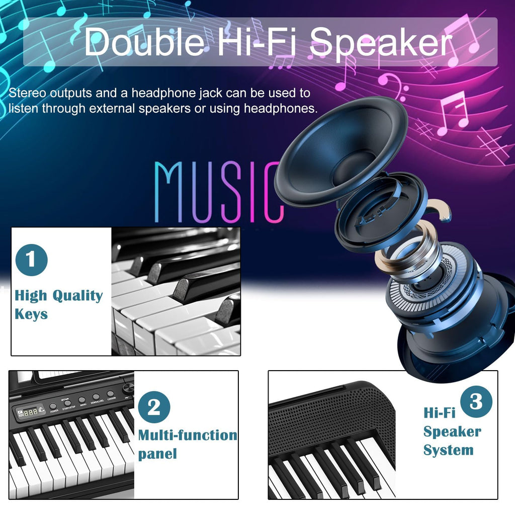 88 Key Semi Weighted Digital Piano with Stand V409