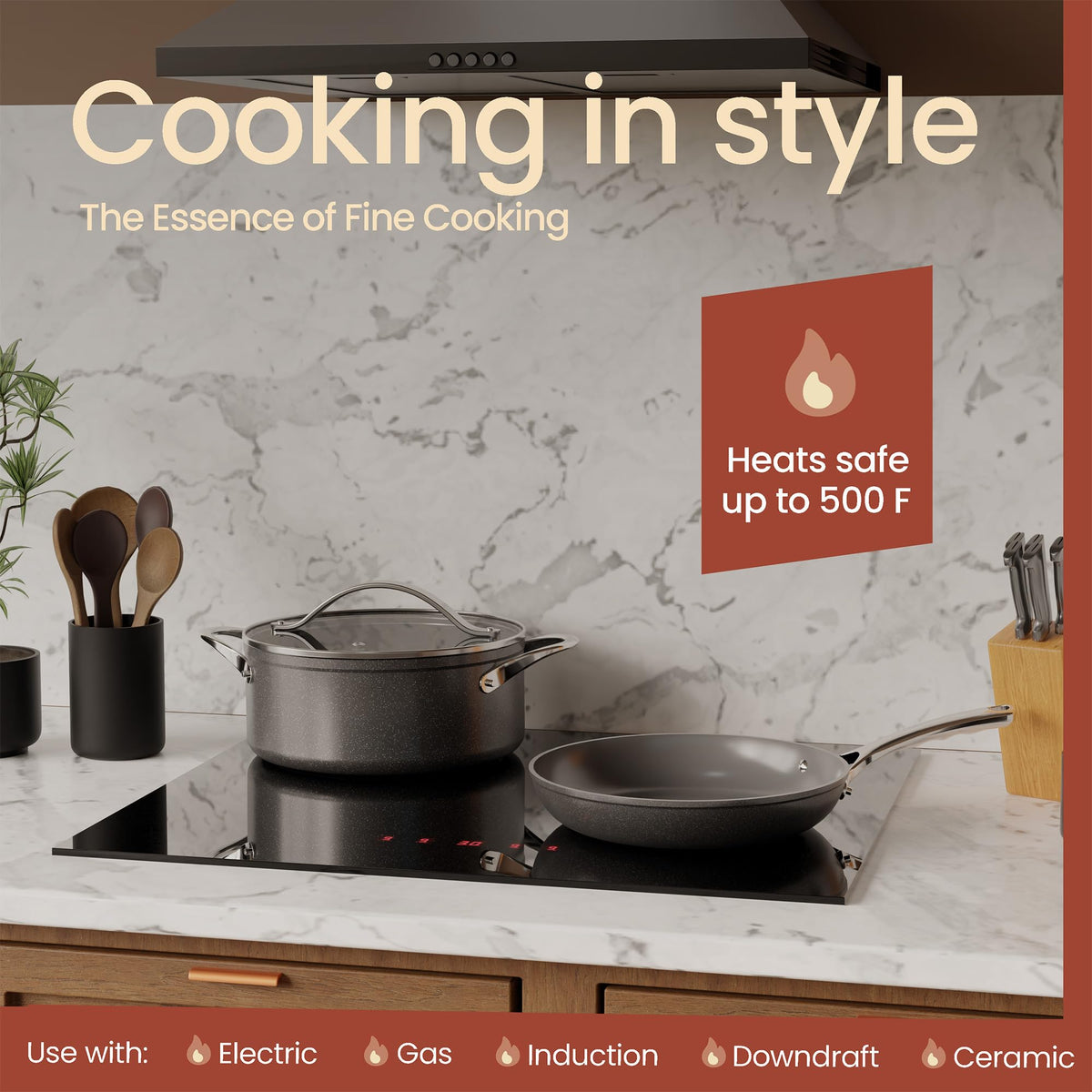 12-Piece Nonstick Ceramic Cookware Set T9576