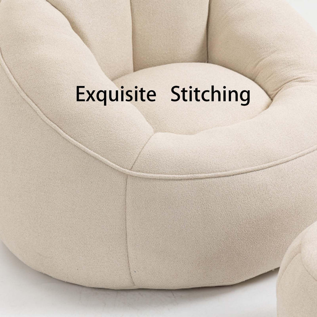 Microfiber Memory Foam Bean Bag Chair with Ottoman B45909