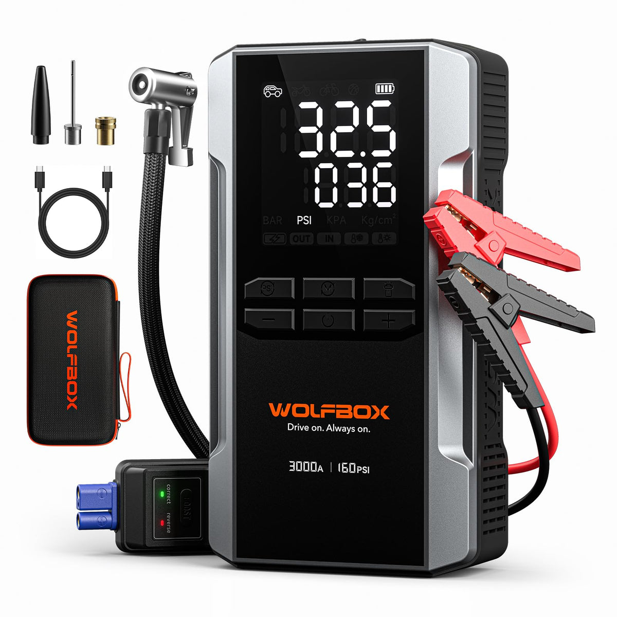3000A Jump Starter with Air Compressor A517220