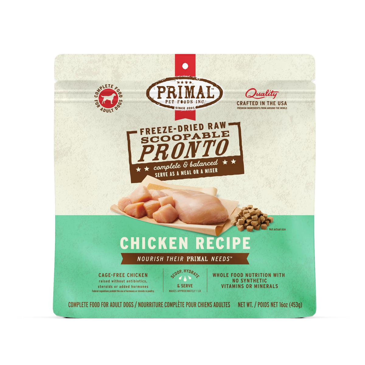 Freeze Dried Chicken Dog Food 16 oz E10983
