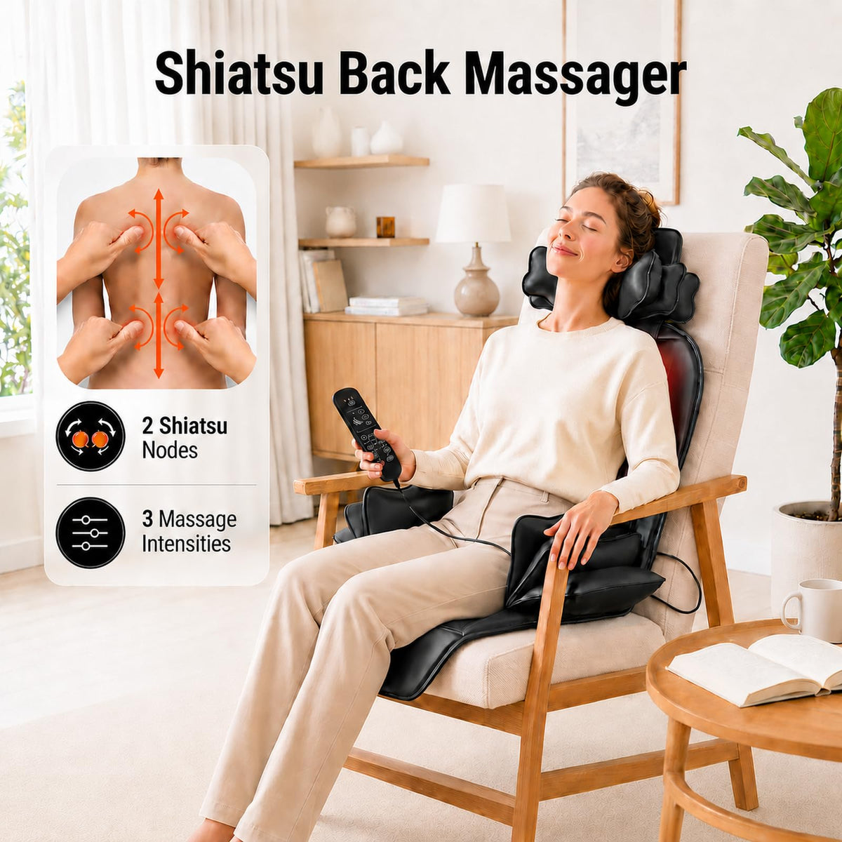 Shiatsu Back Massager with Heat I617544
