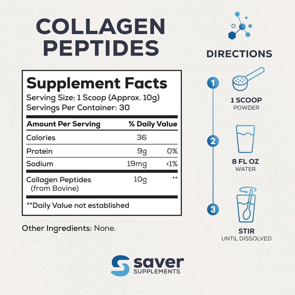 Collagen Peptides Powder, Unflavored, 10.58 oz J53578