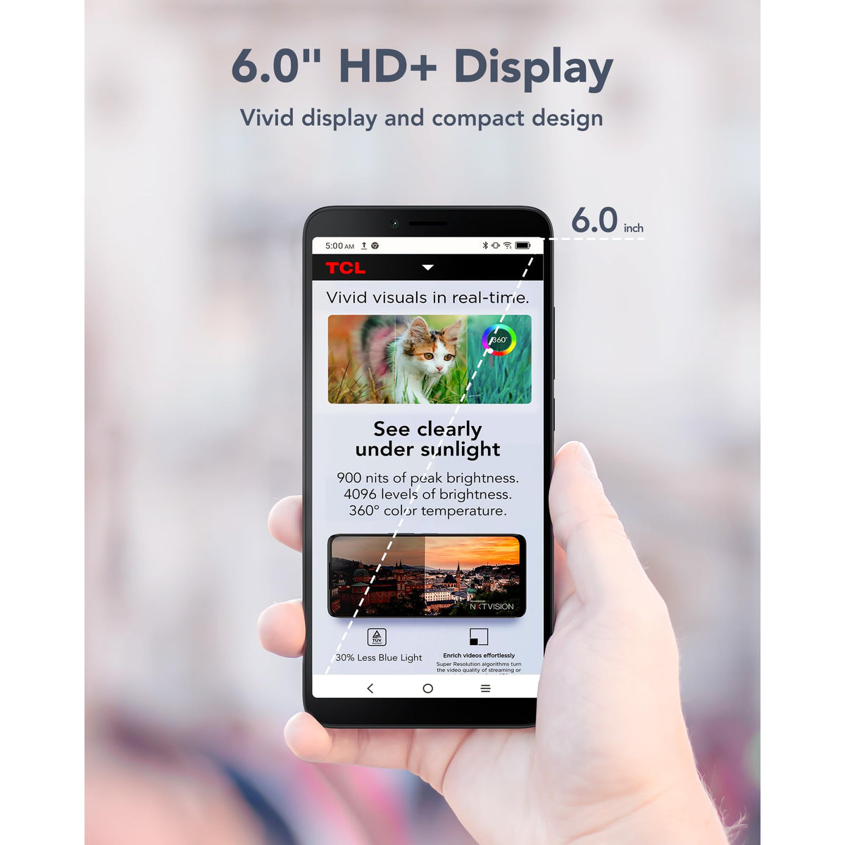 Unlocked Smartphone with 6.0" HD+ Display, 3+32GB, 3000mAh Battery, Android 13, Space Black A243631