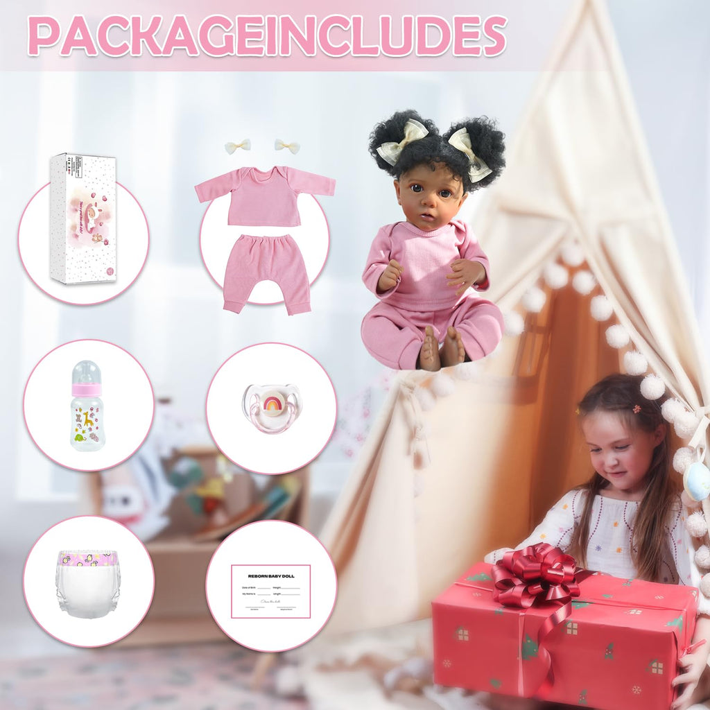 20 Inch Realistic Newborn Baby Doll in Pink Outfit I125902