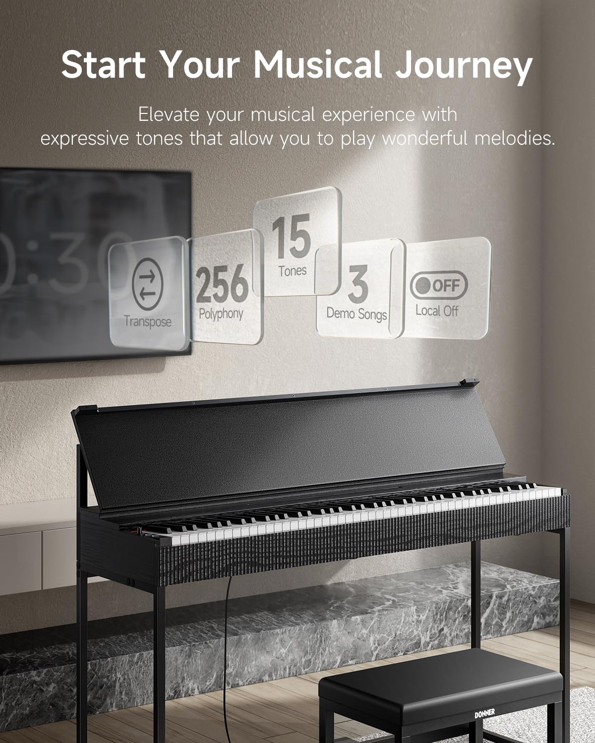 88 Key Weighted Digital Piano G80659
