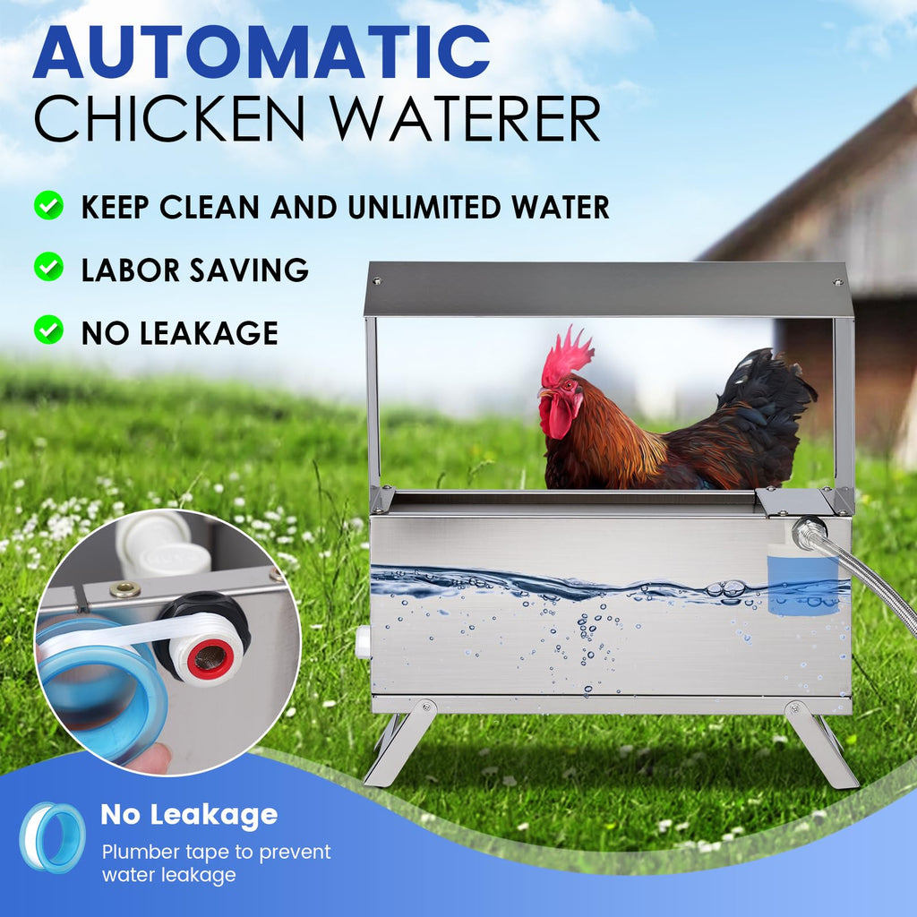 Automatic Chicken Waterer with Float Valve Kit Y79061