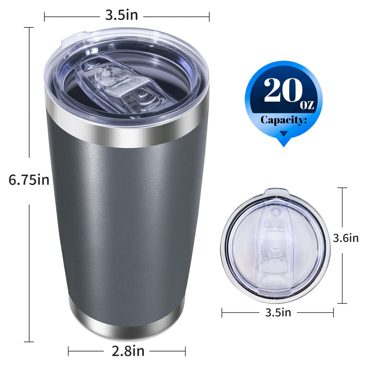 20oz Stainless Steel Insulated Tumbler with Lid K509