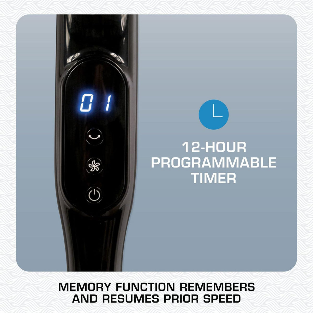 Black 16in Oscillating Pedestal Fan with Remote K3023