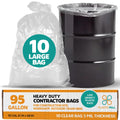 95-Gallon Clear Heavy Duty Contractor Bags M450920