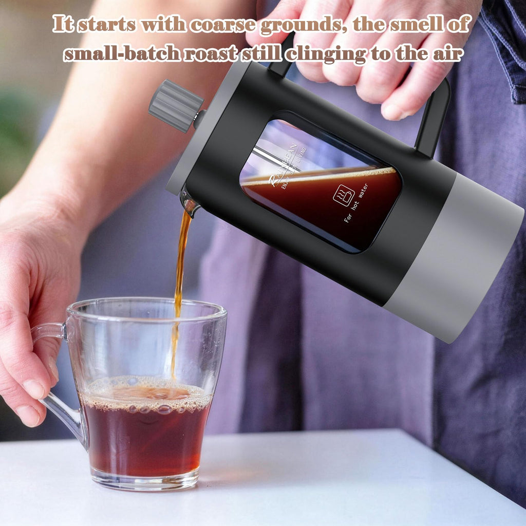 French Press Coffee and Tea Maker with Borosilicate Glass Q59513