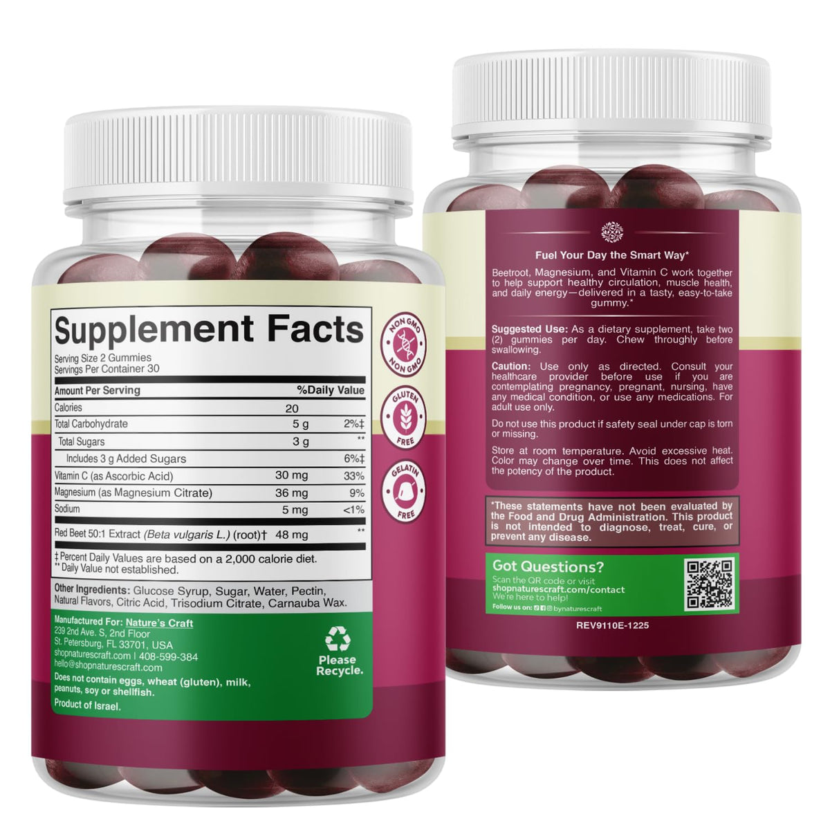 Beet Root Gummies with Vitamin C 60 Ct K625763