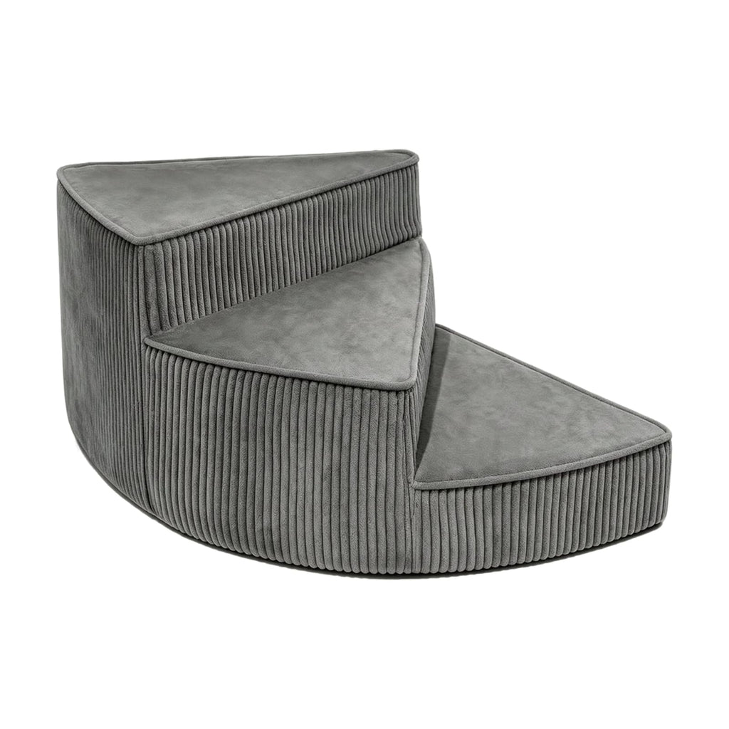Portable Folding Pet Steps Ramp with Non Slip Base Dark Gray Q5237