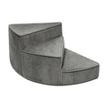 Portable Folding Pet Steps Ramp with Non Slip Base Dark Gray Q5237
