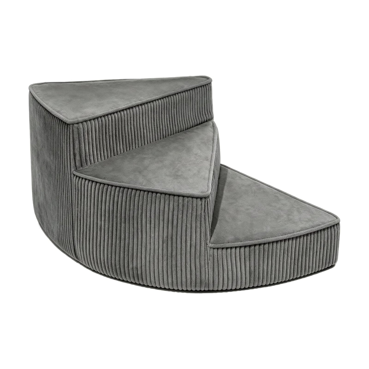 Portable Folding Pet Steps Ramp with Non Slip Base Dark Gray Q5237