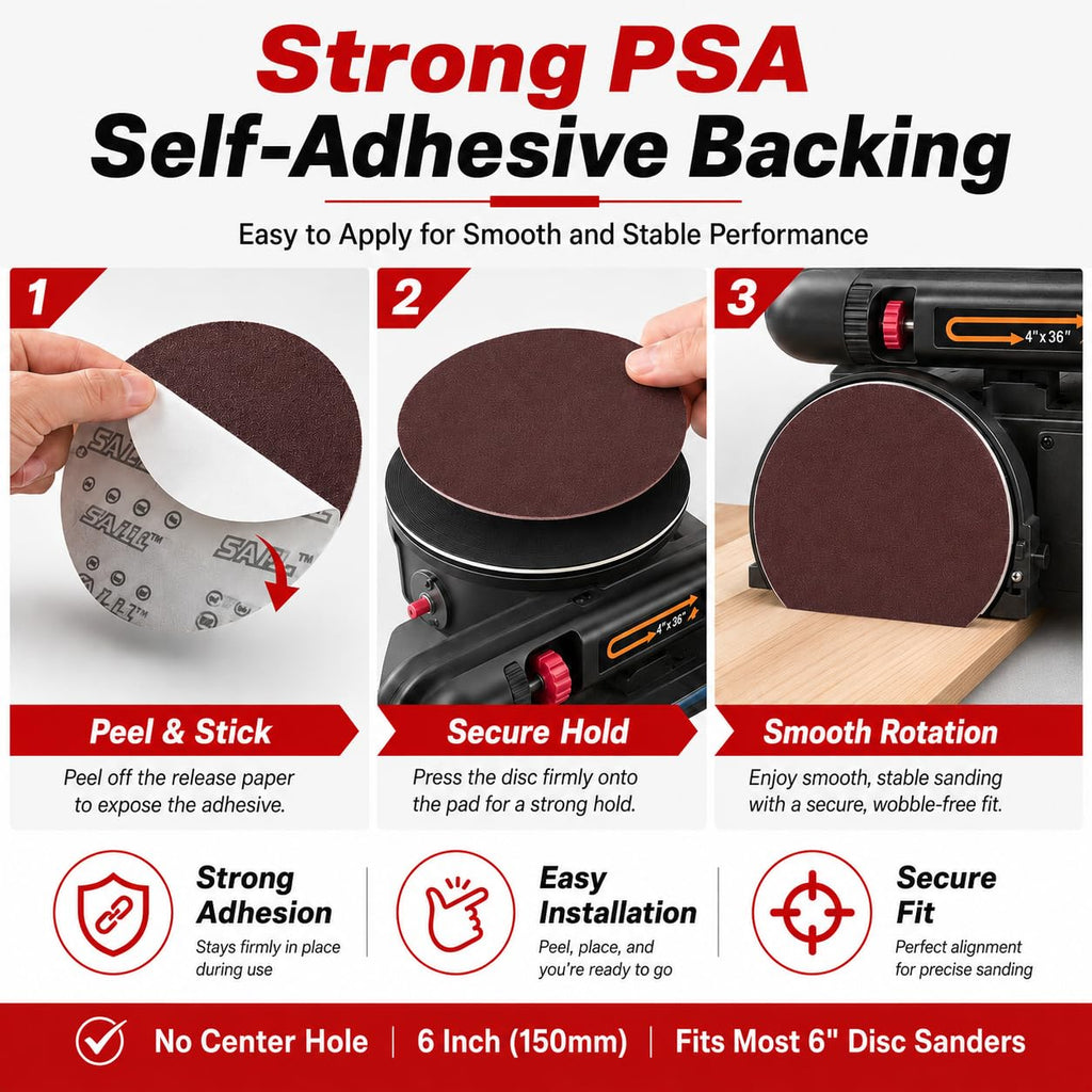 34 Pieces Sanding Belts and PSA Sanding Discs Set Alumina K348001