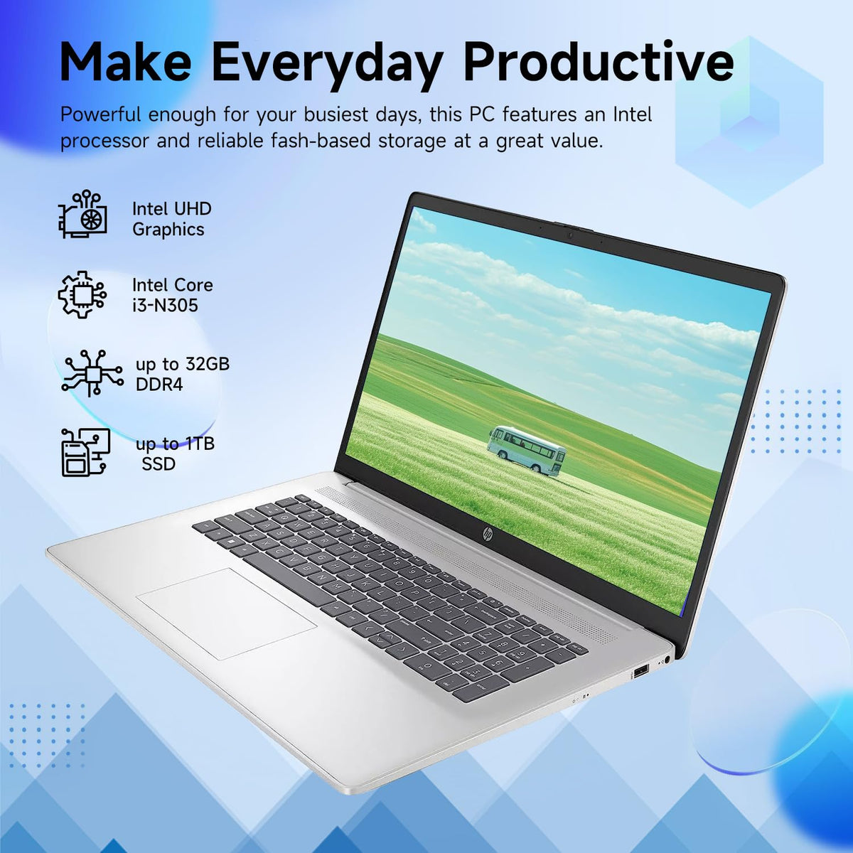 17.3" Touchscreen Laptop, 32GB RAM, 1TB SSD, Silver J5444