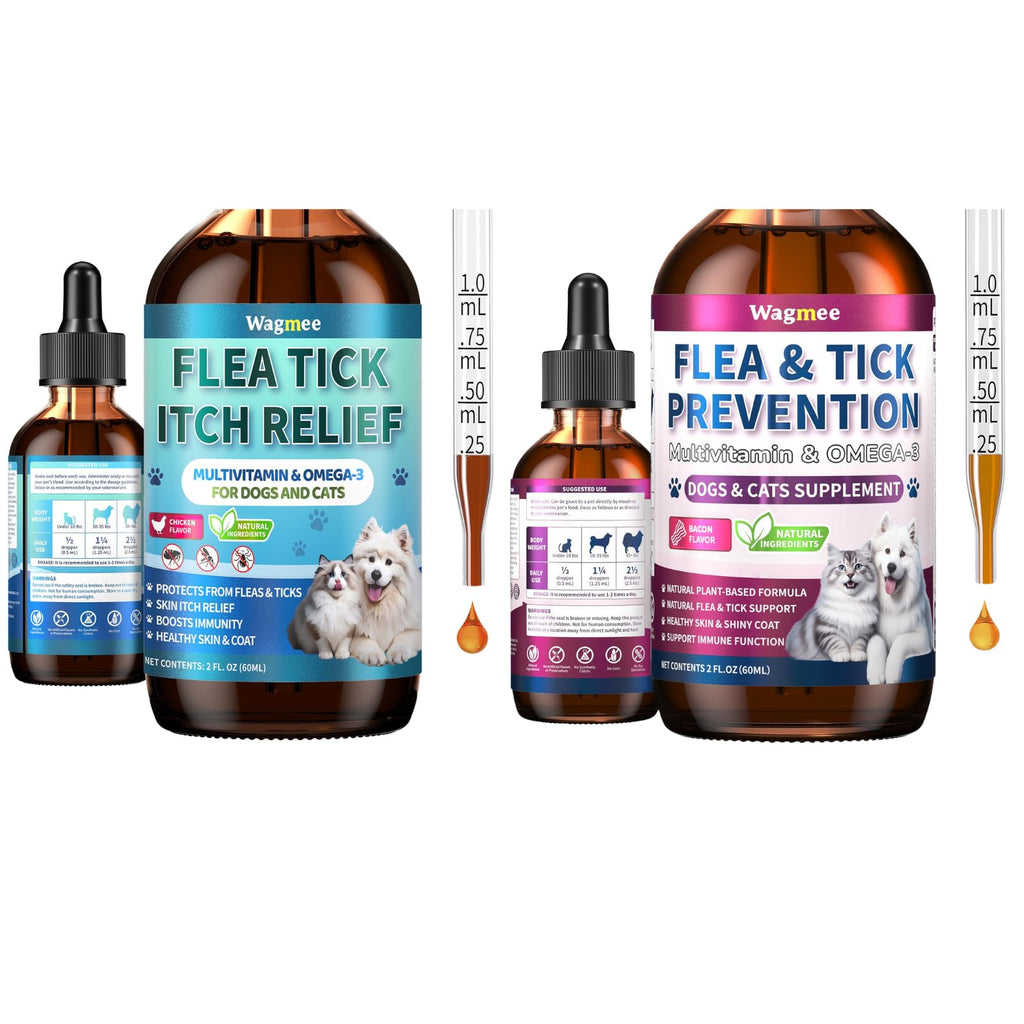 Natural Oral Flea and Tick Drops with Multivitamin for Pets V38960