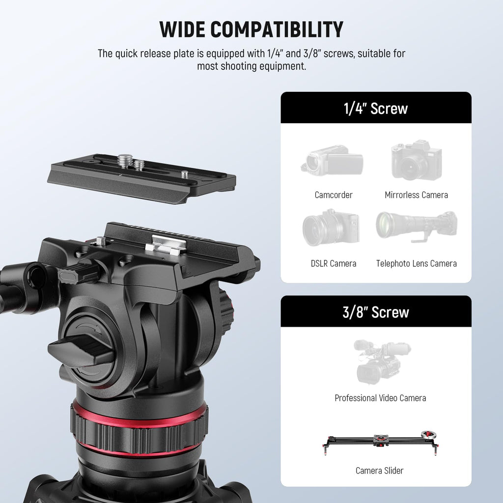 Carbon Fiber Video Camera Tripod with Fluid Head I346