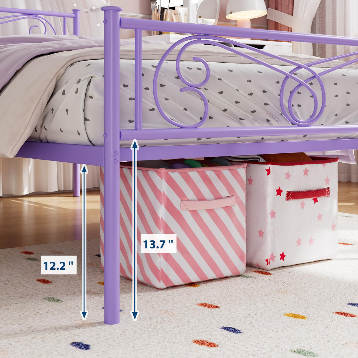 Twin Size Metal Bed Frame with Headboard I5595