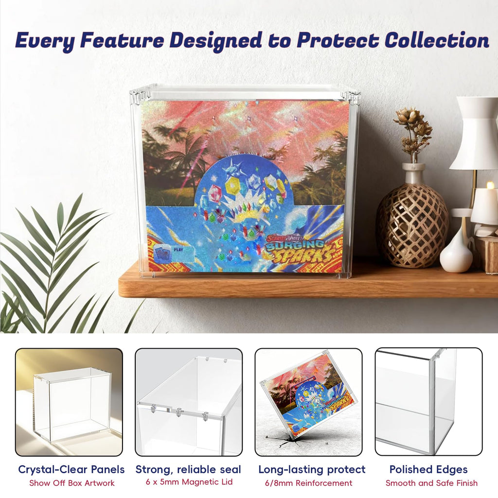 Clear Acrylic Booster Box Case with Magnetic Lid G2368