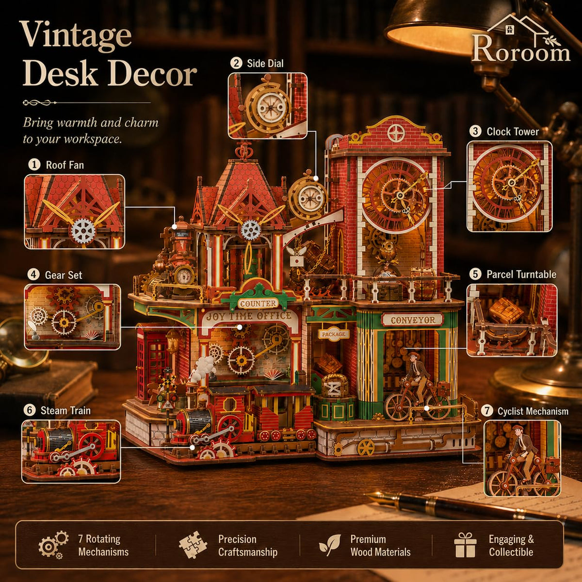 3D Wooden Puzzle 742pcs Wood Building Kit V158433