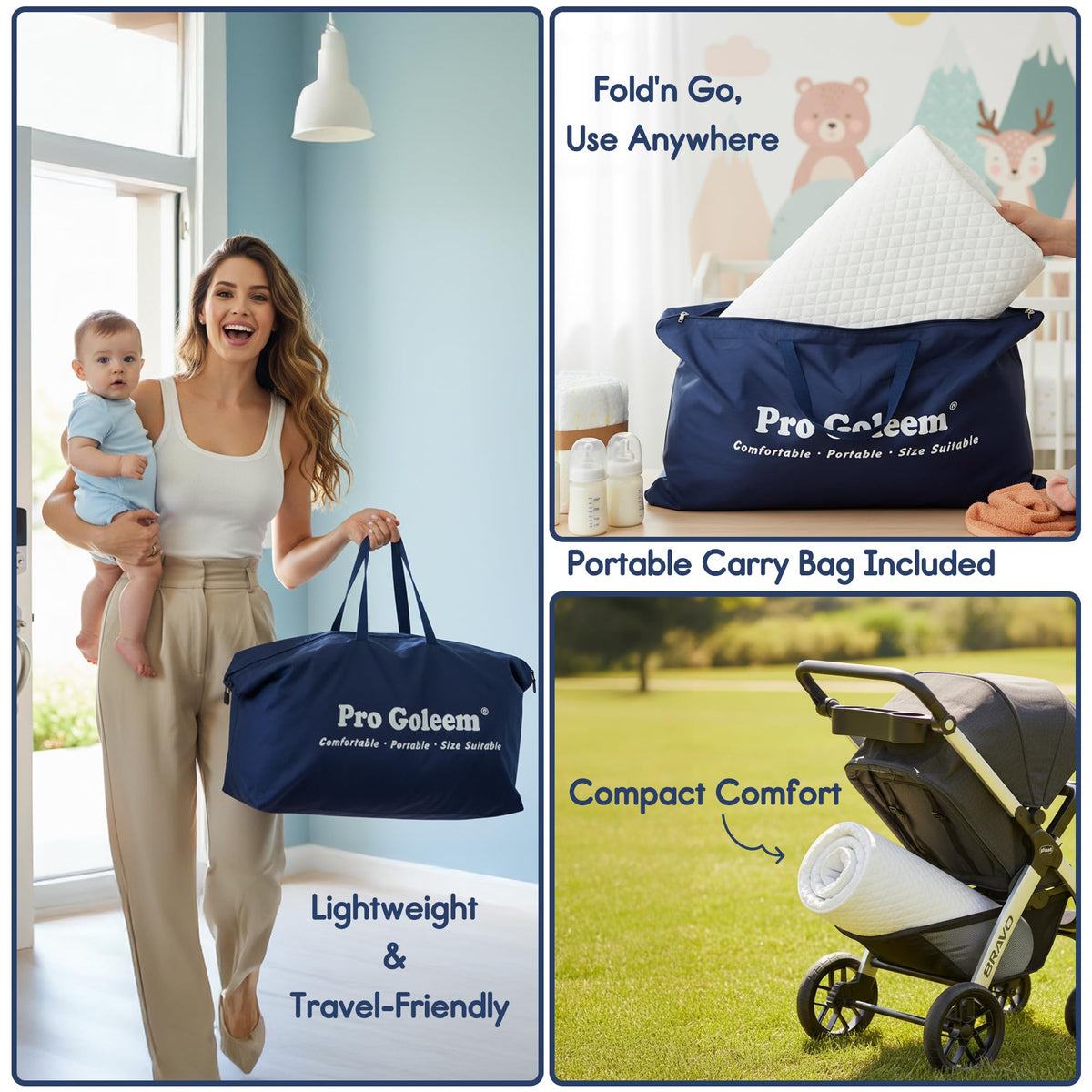 Waterproof Pack and Play Mattress 38"x26" White P315914