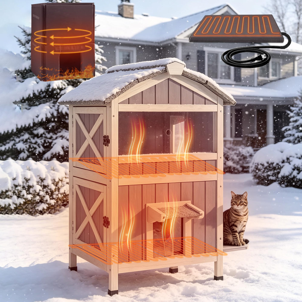 2-Level Weatherproof Cat House V823500