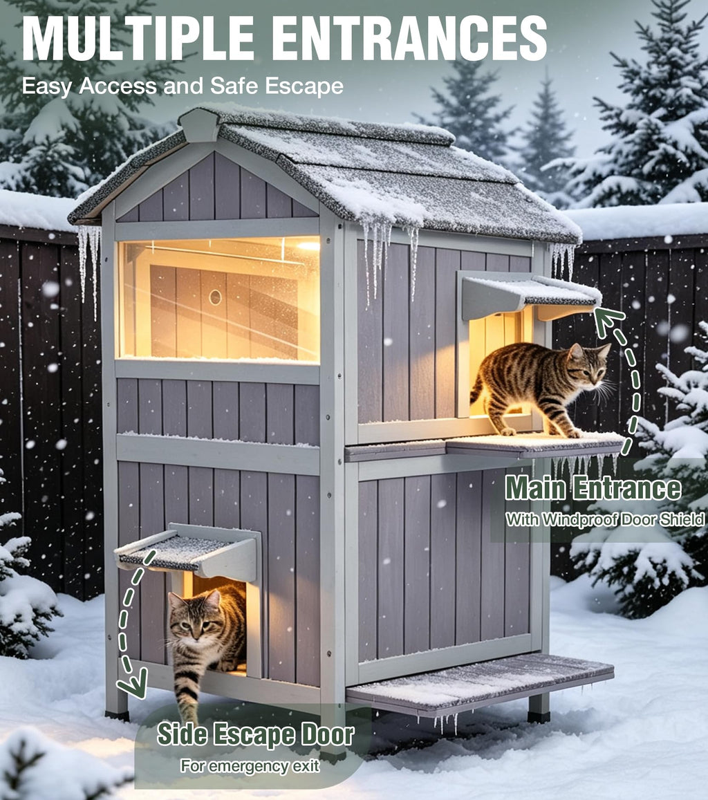 2-Level Weatherproof Cat House V823500