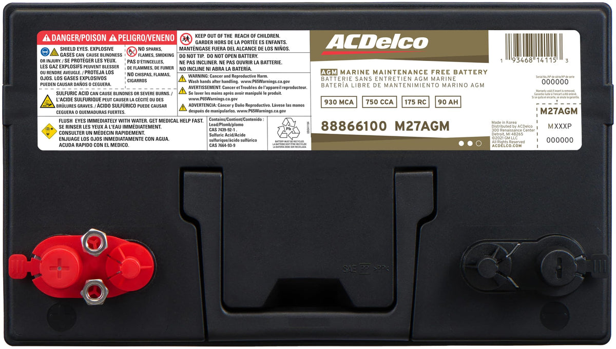 Marine AGM BCI Group 27 Battery H490275