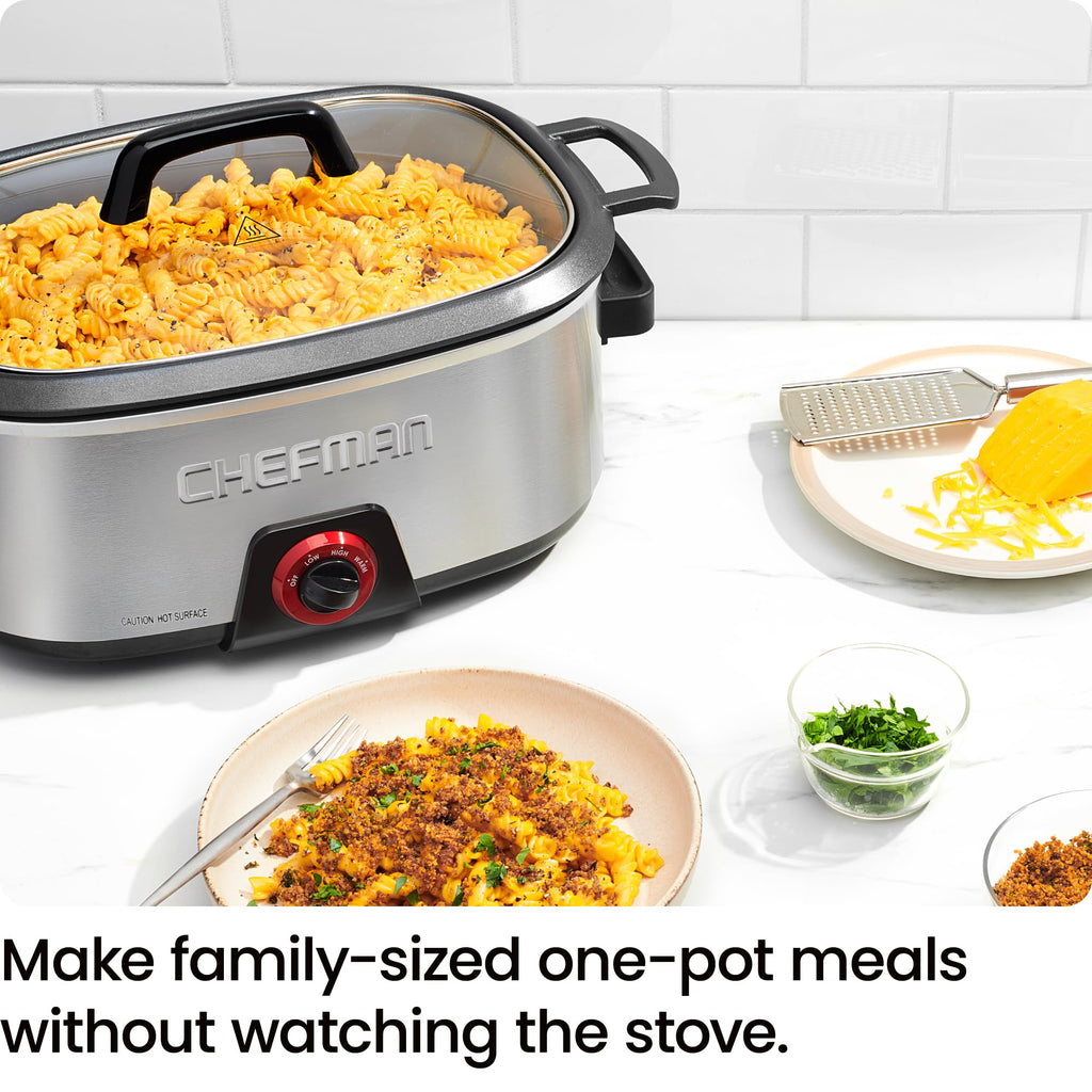 6-Quart Electric Slow Cooker with Removable Nonstick Insert W629565