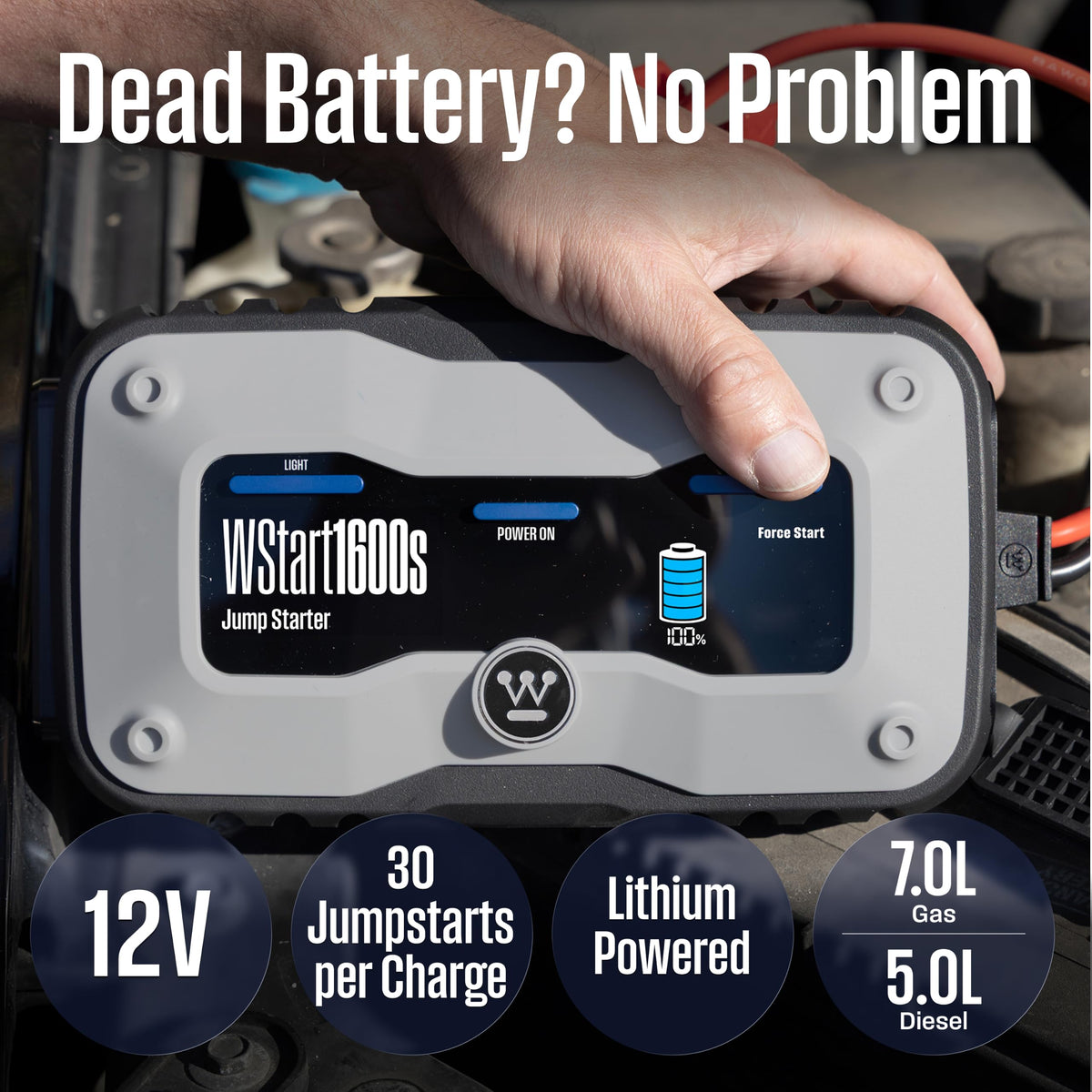 Portable Jump Starter & USB Power Bank 12V Car Battery Booster N519179