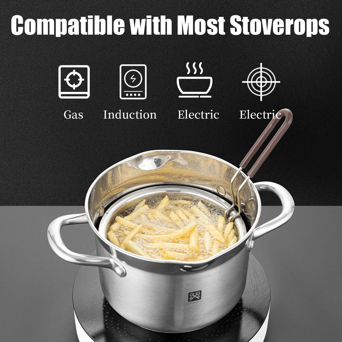 4.0L Deep Fryer Pot with Basket and Lid J3471