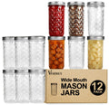 22 oz Wide Mouth Mason Jars with Lids and Bands J72827