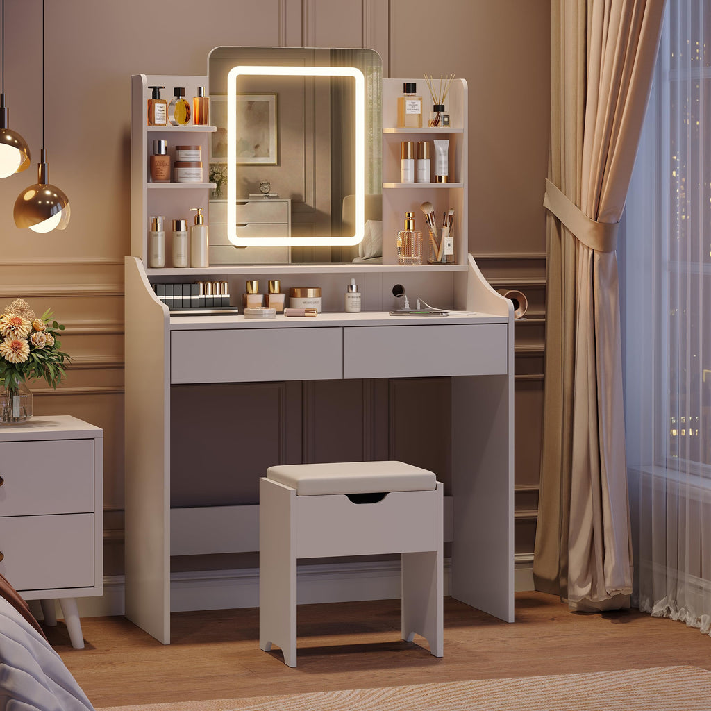 Vanity Desk with Lighted Mirror X237936