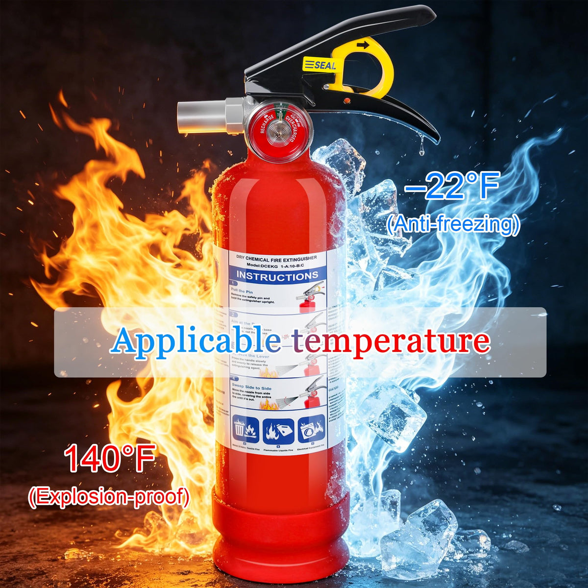 2.5lb Multi-Class Dry Powder Fire Extinguisher T191289