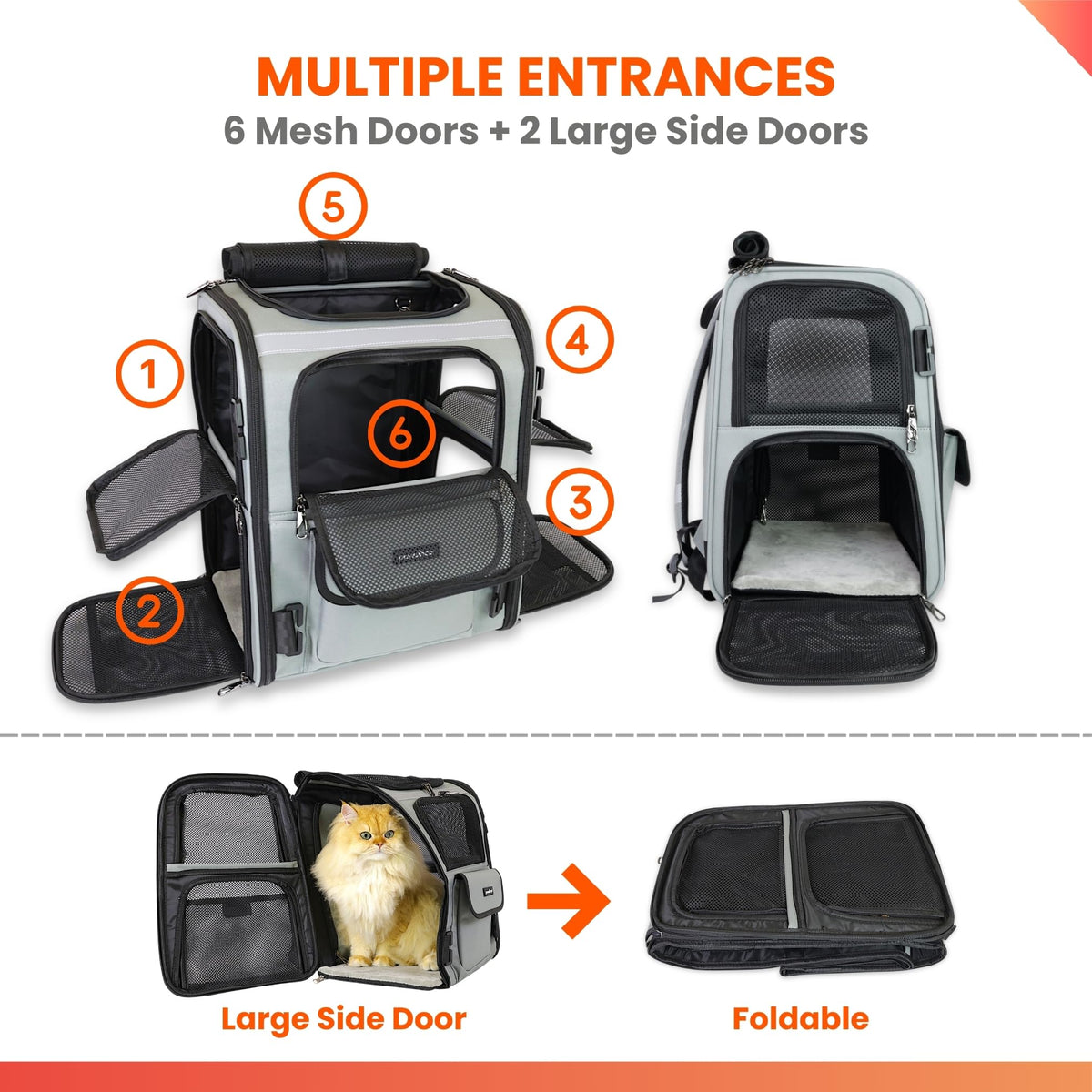 Expandable Cat Backpack Carrier Z1990