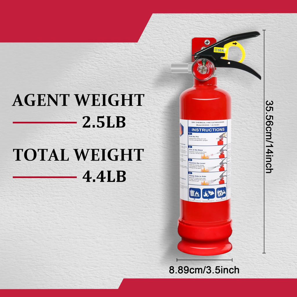 2.5lb Multi-Class Dry Powder Fire Extinguisher T191289