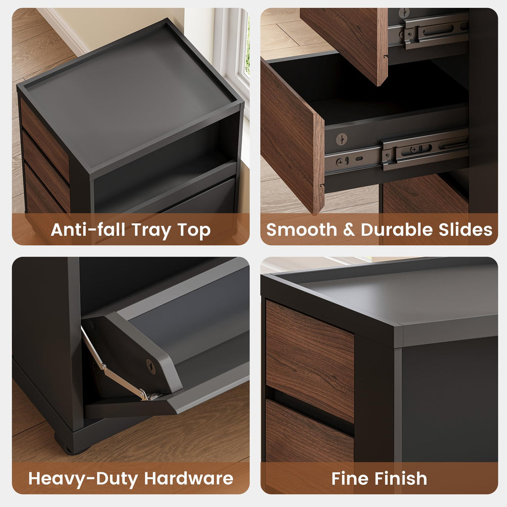 3 Drawer Mobile File Cabinet D676