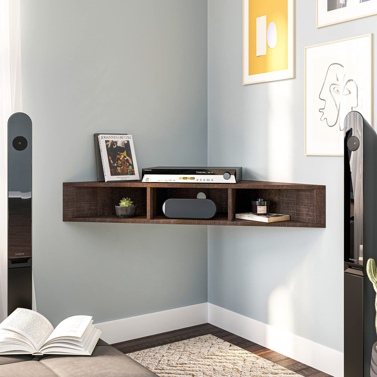 47" Corner TV Stand & Entertainment Center M8338