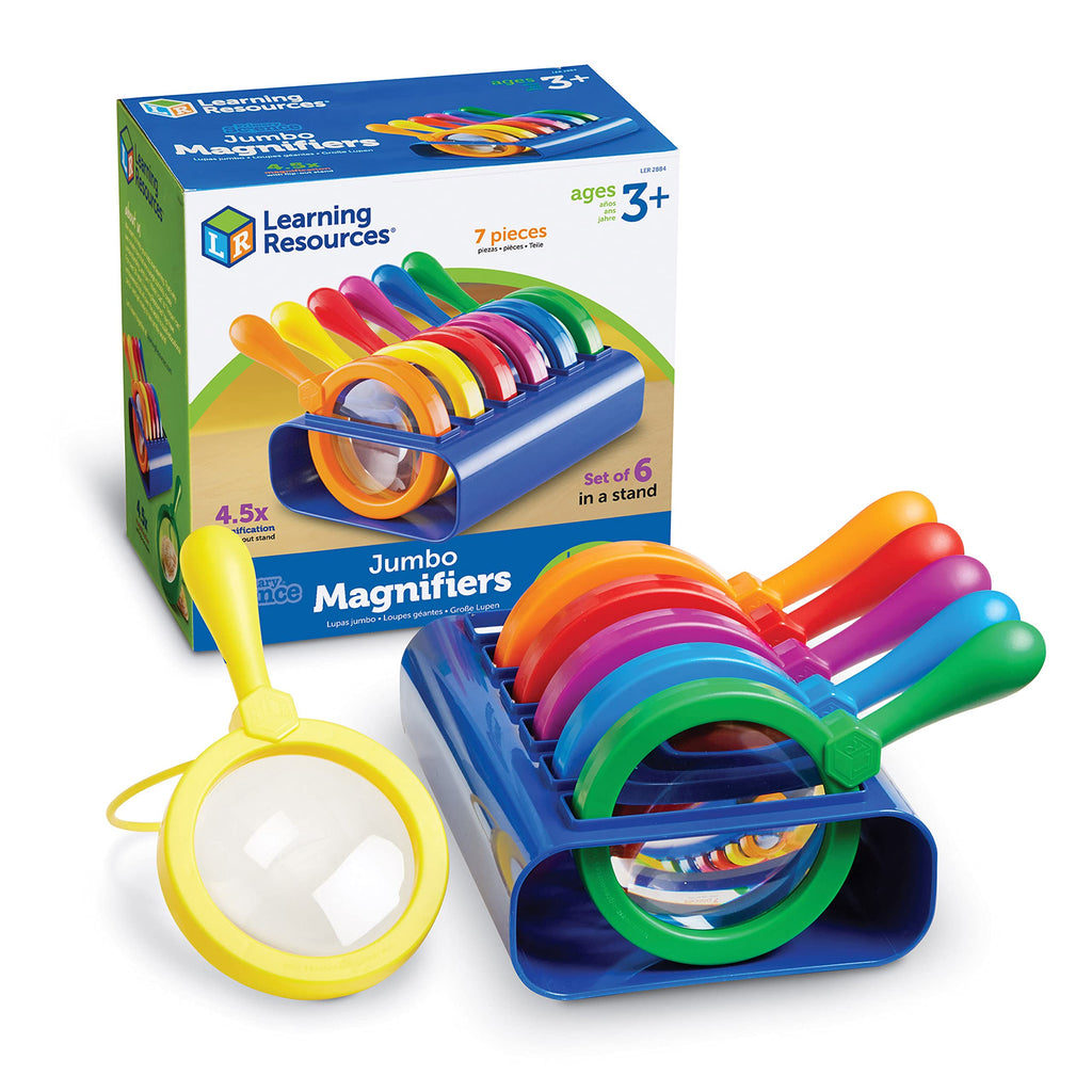 Jumbo Magnifiers with Stand 6 Pieces U134009