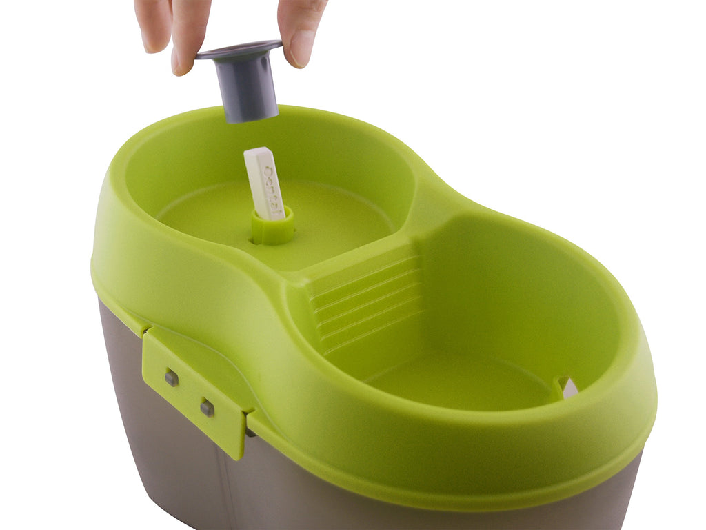 Lime Green Translucent Black 67 fl. oz Cat Water Fountain L195882