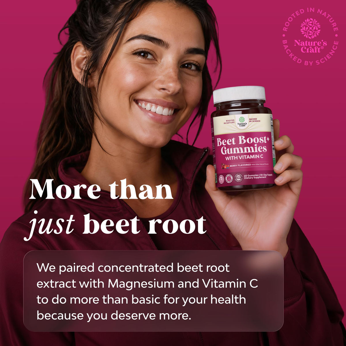Beet Root Gummies with Vitamin C 60 Ct K625763