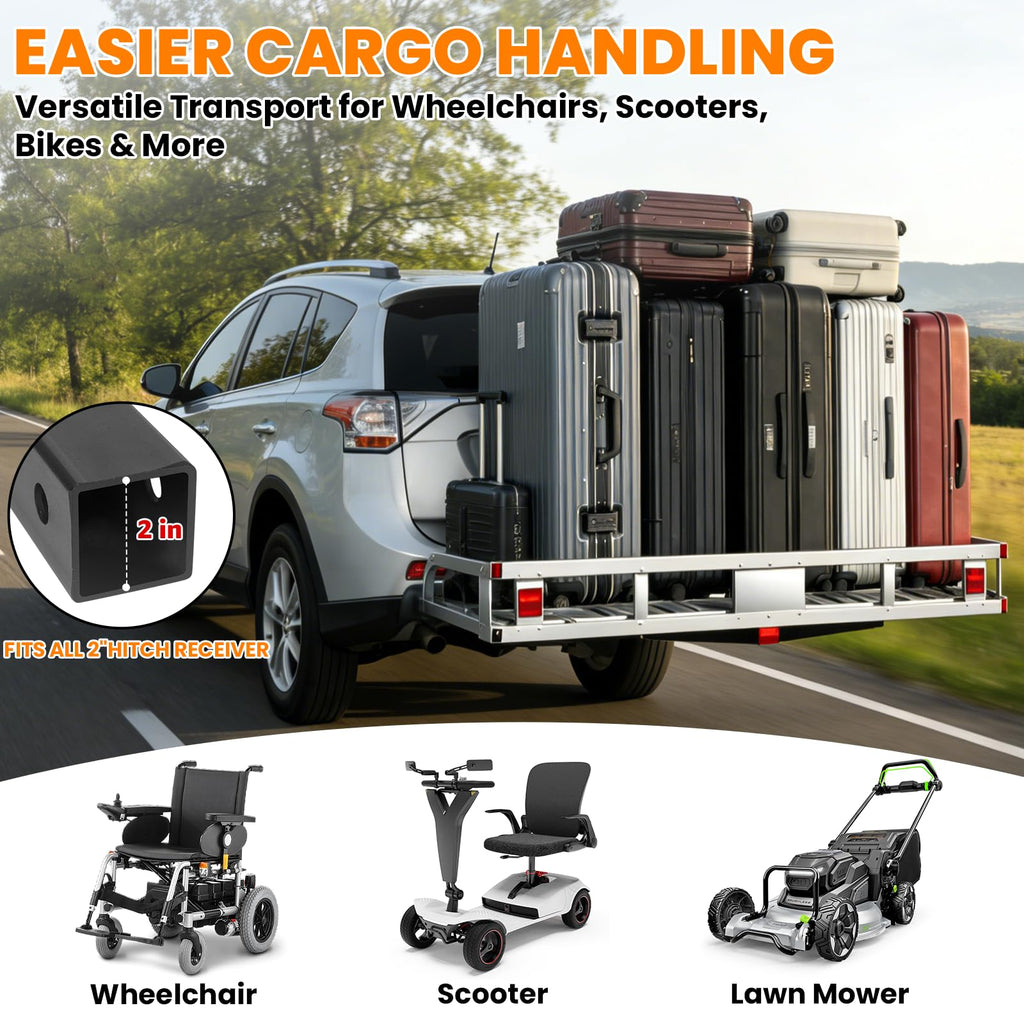 Aluminum Trailer Hitch Cargo Carrier with Ramp T174372