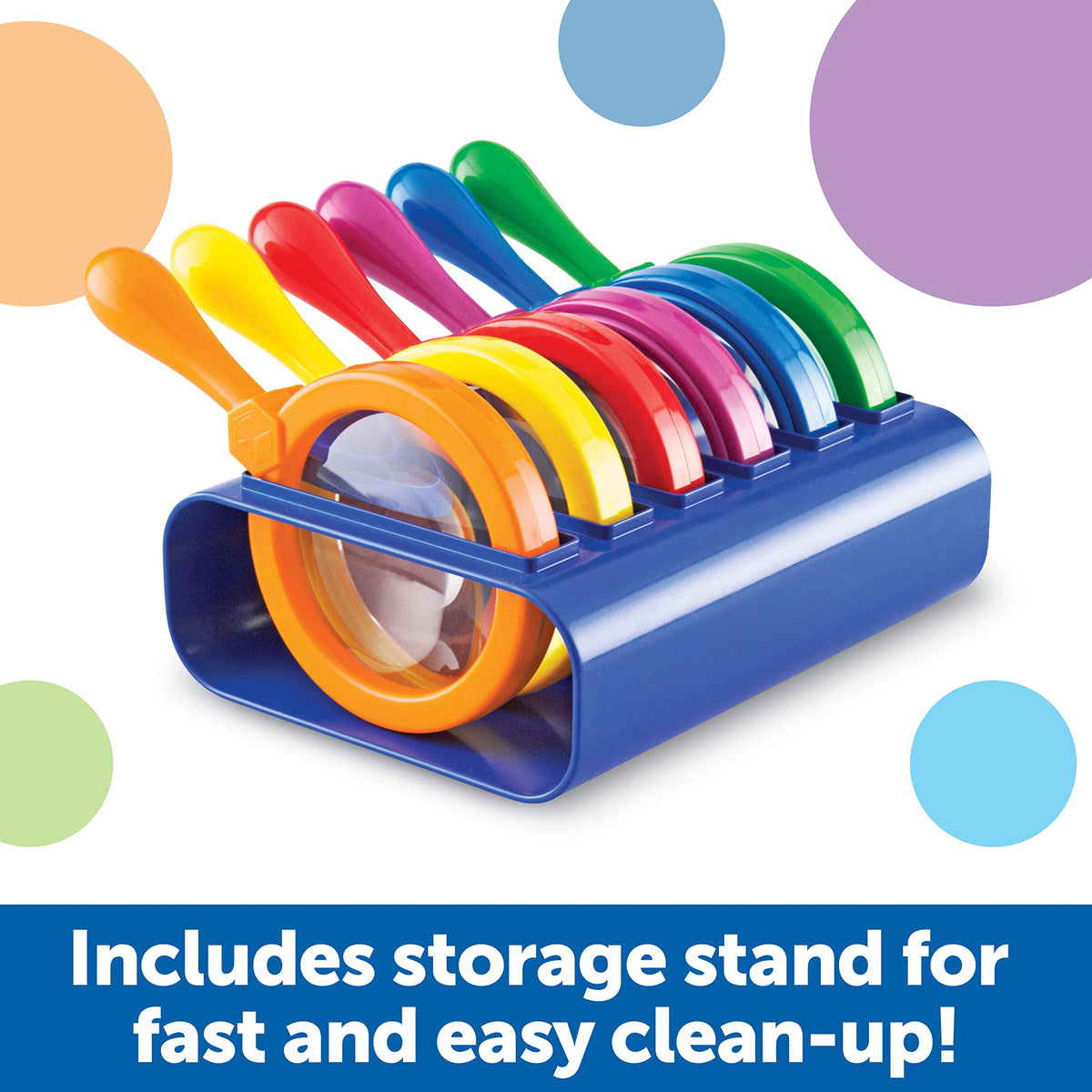 Jumbo Magnifiers with Stand 6 Pieces U134009