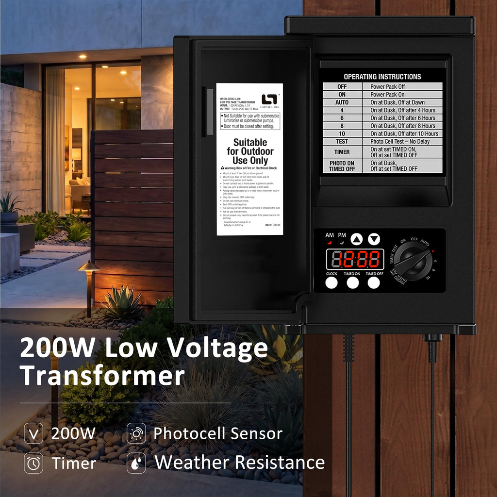 200W Low Voltage Landscape Transformer R75681