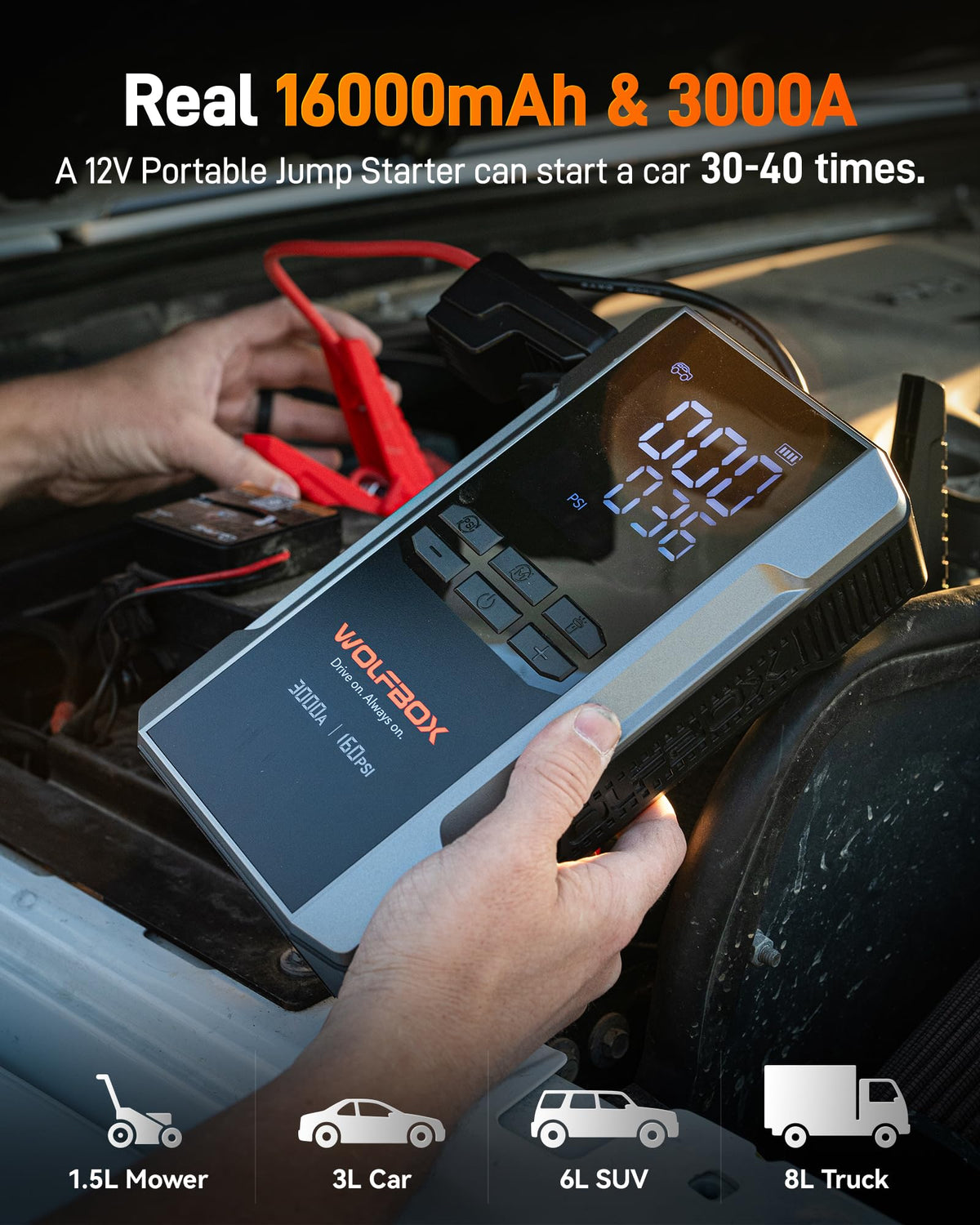 3000A Jump Starter with Air Compressor A517220