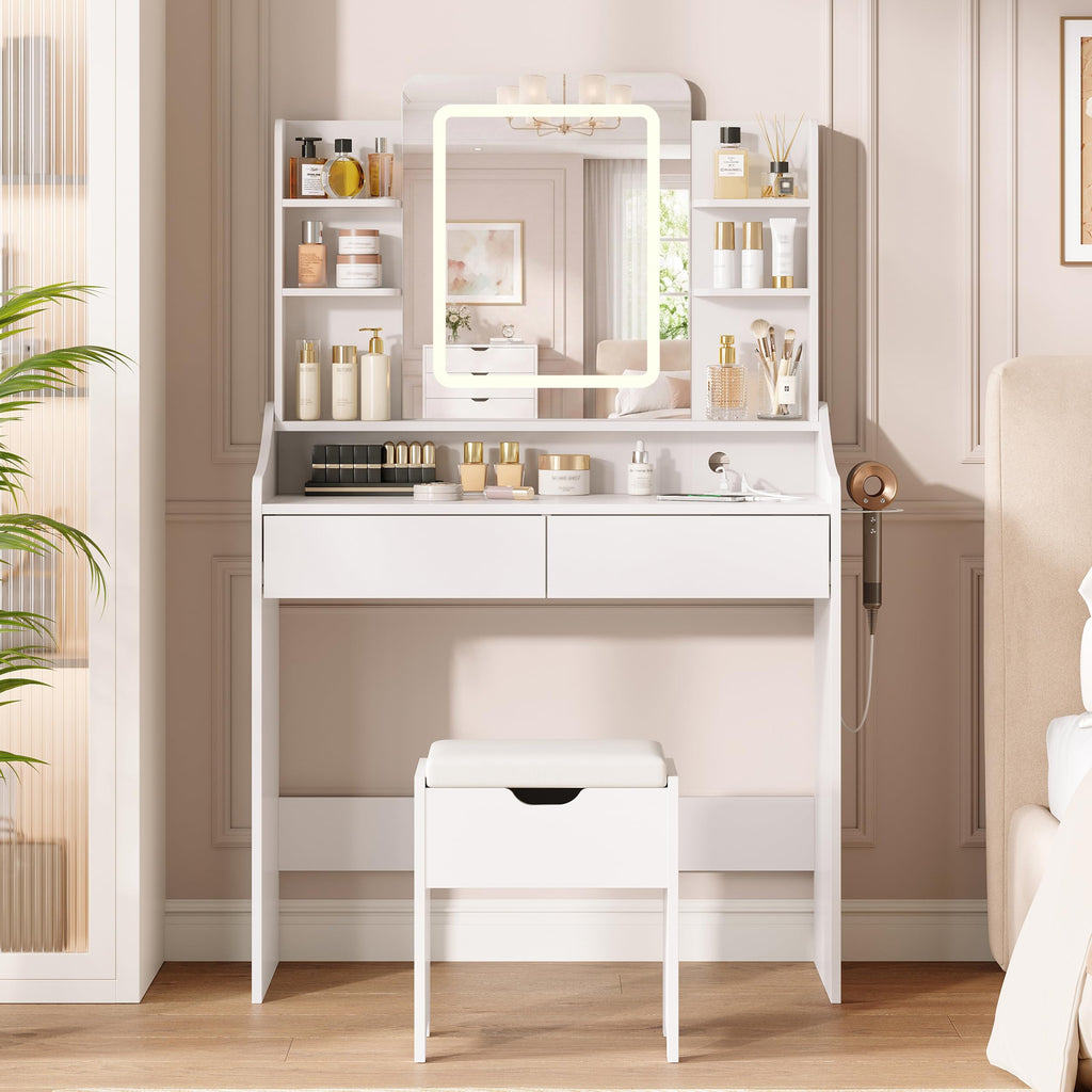 Vanity Desk with Lighted Mirror X237936